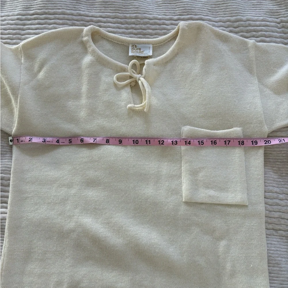 Vintage Sidney Gould “it’s pure Gould” Wool and Acrylic Cream Women’s Sweater - Picture 2 of 12
